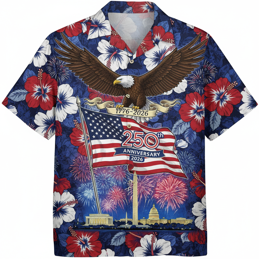 America 250th Hawaiian Shirt