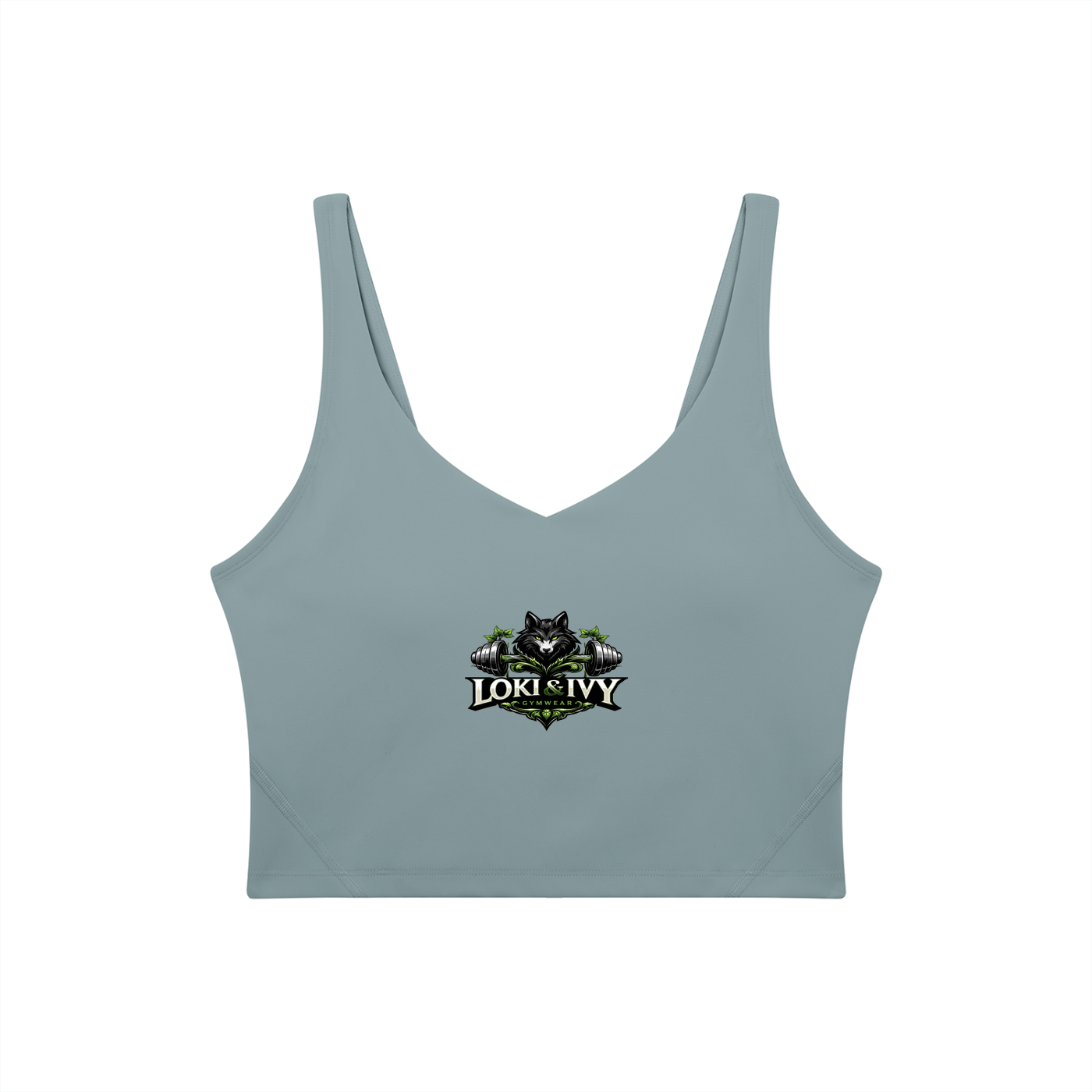 Loki & Ivy Women's V-Neck Yoga Sports Bra