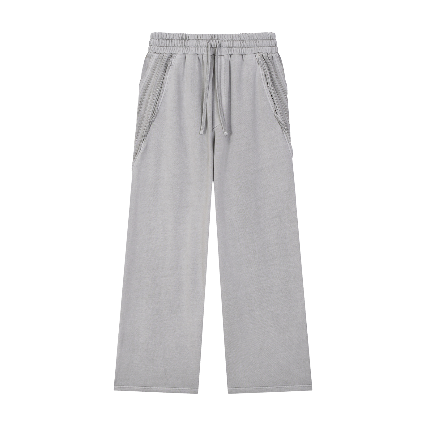 Loki & Ivy Snow Washed Tape Raw Edge Sweatpants