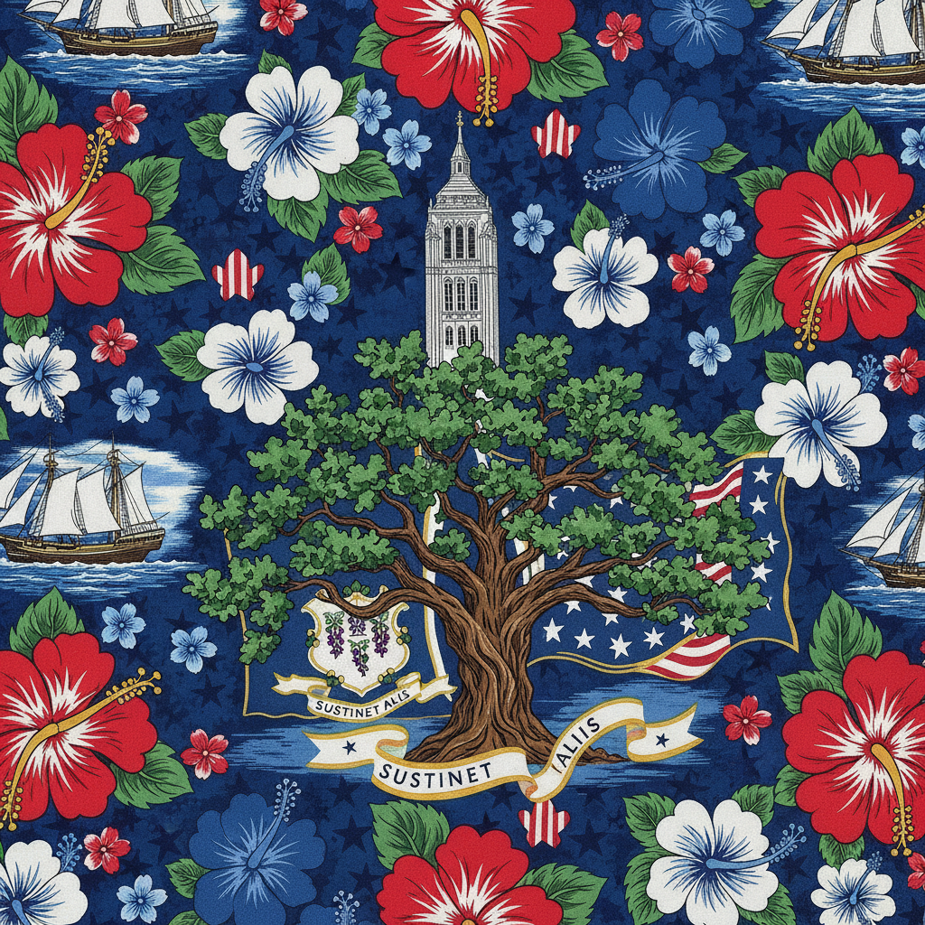 Connecticut Hawaiian Shirt