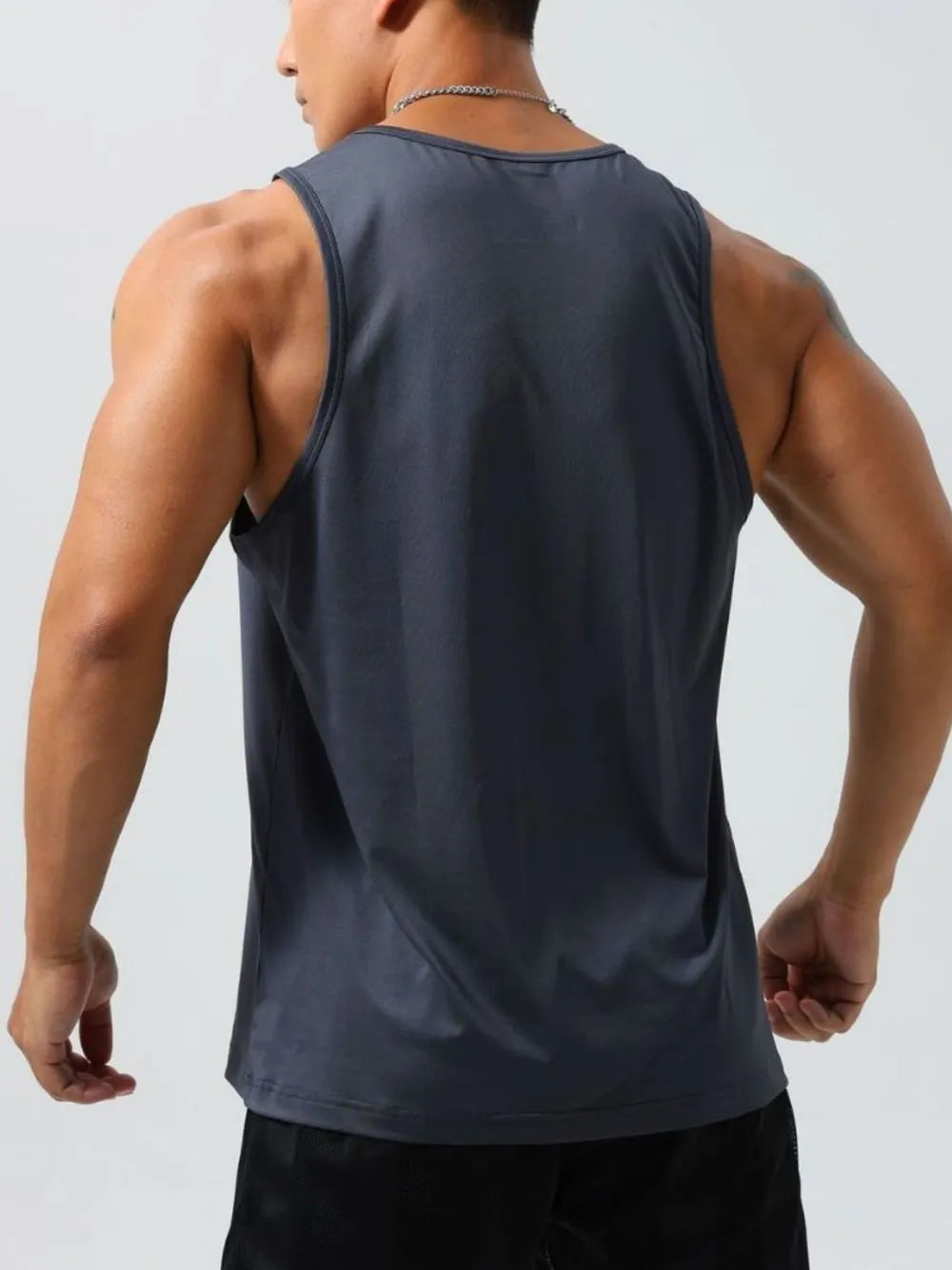 Men's Plus Size Round Neck Tank