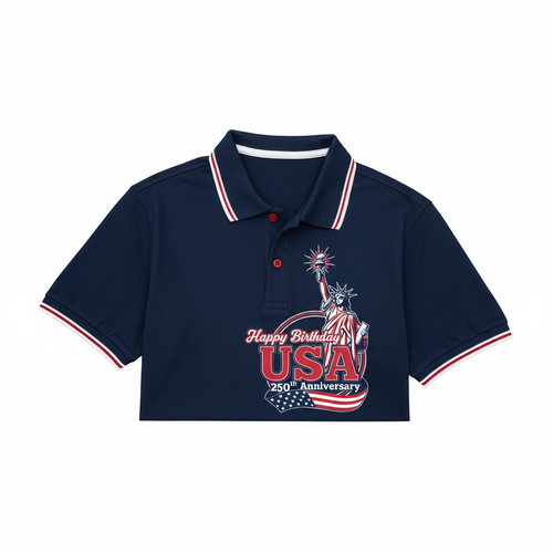 USA 250th Anniversary Polo Shirt - Statue of Liberty design