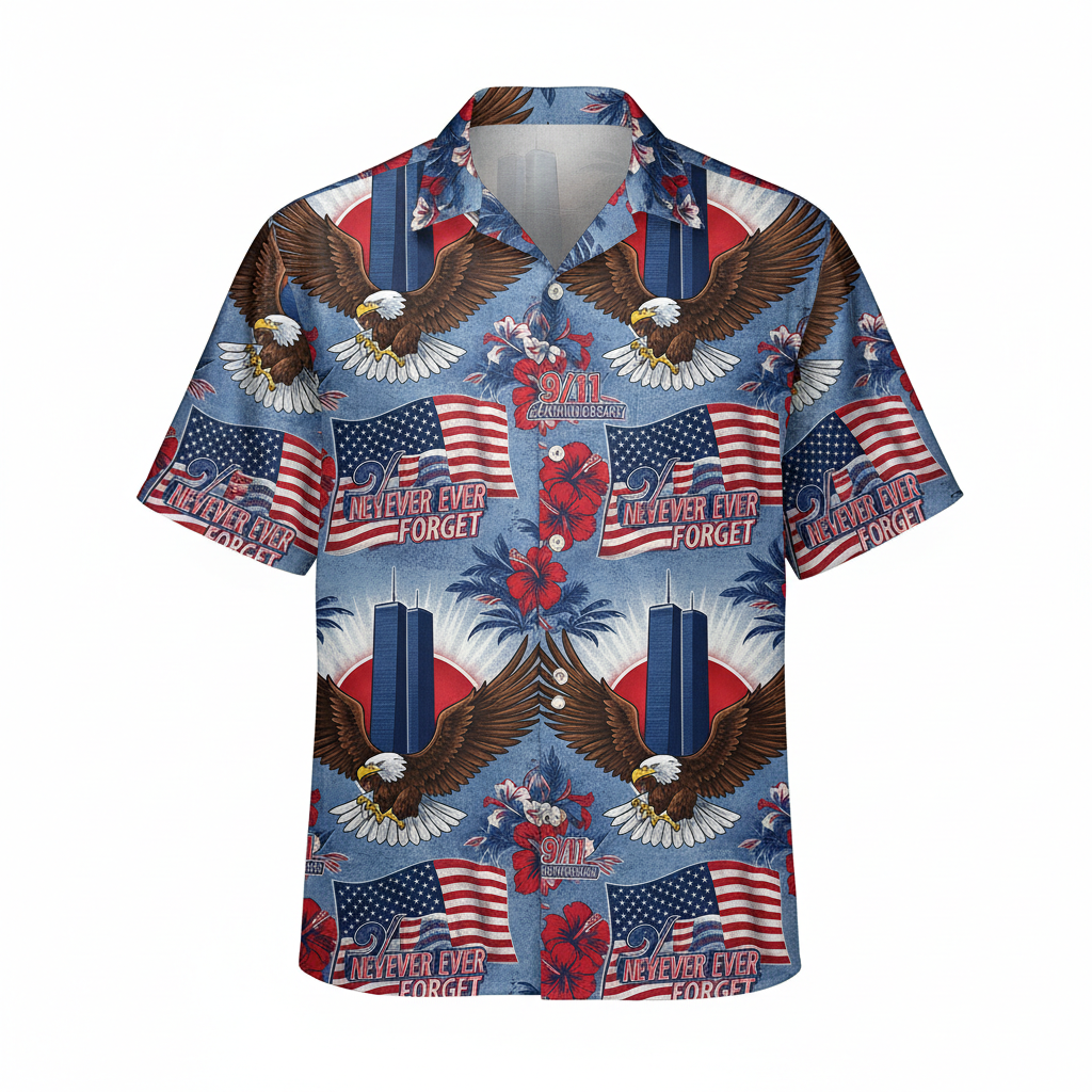 Bald Eagle Hawaiian Aloha Shirt