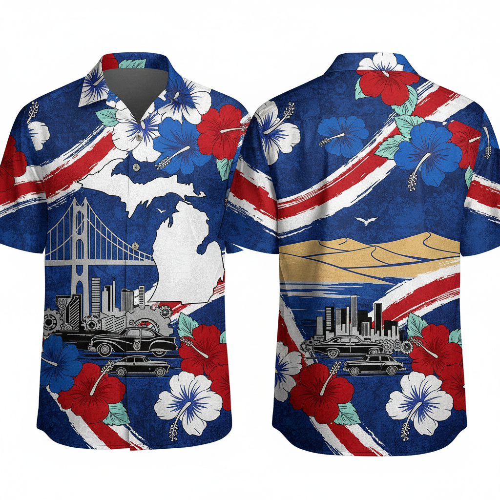 Michigan Hawaiian Shirt