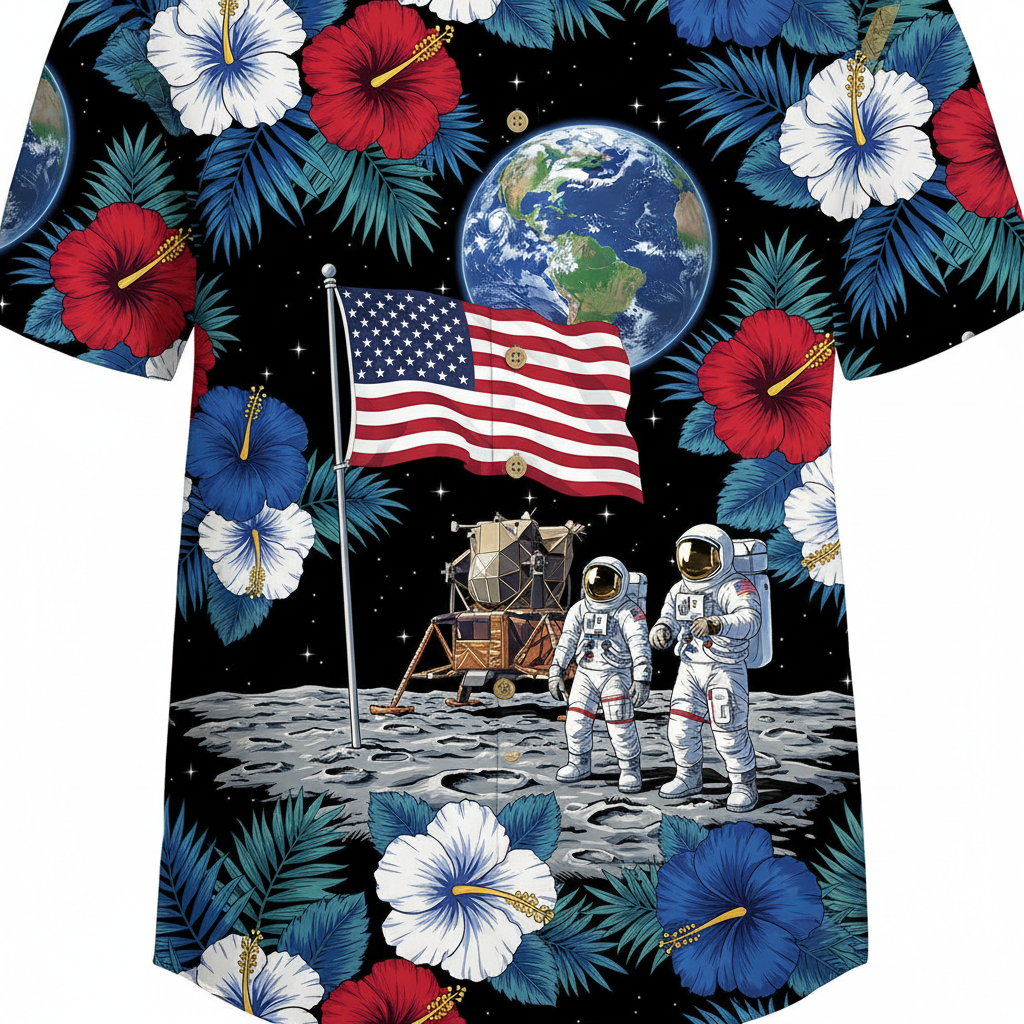 Moon Landing Hawaiian Shirt