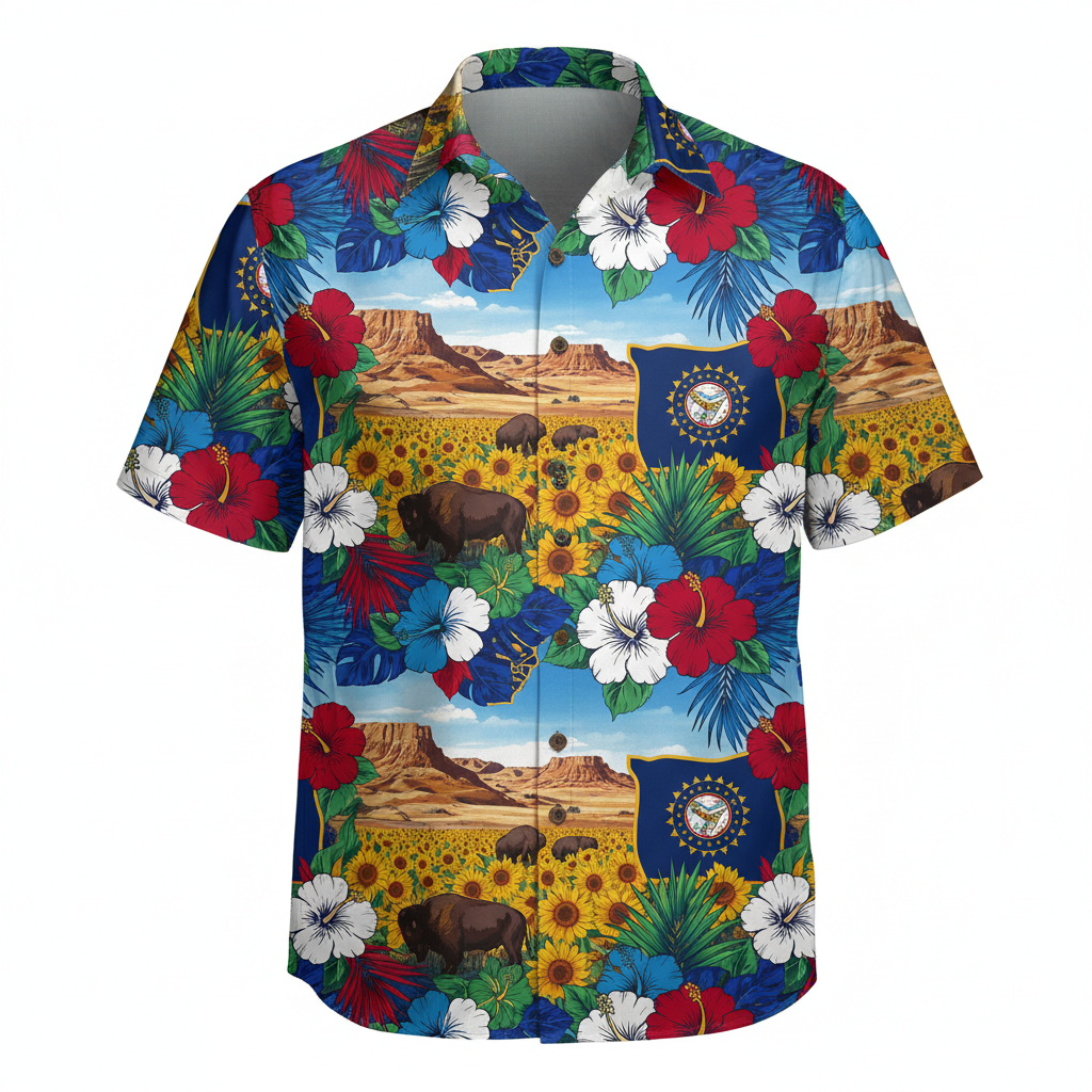 North Dakota Hawaiian Shirt