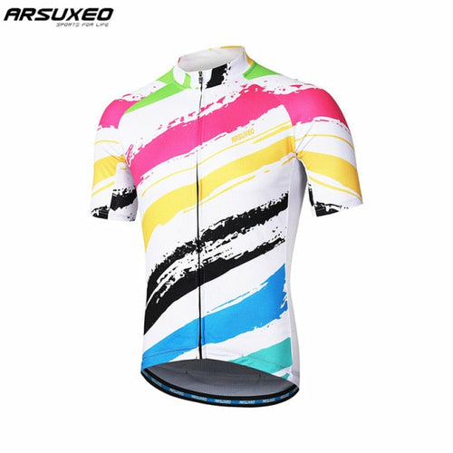 Men Short Sleeves Cycling Jersey Quick Dry MTB Jersey Mountain Bicycle