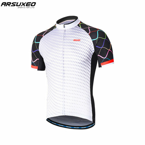 Men Short Sleeves Cycling Jersey Quick Dry MTB Jersey Mountain Bicycle