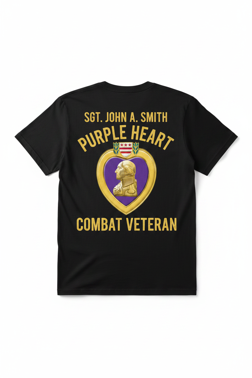 Purple Heart T-Shirt Back View