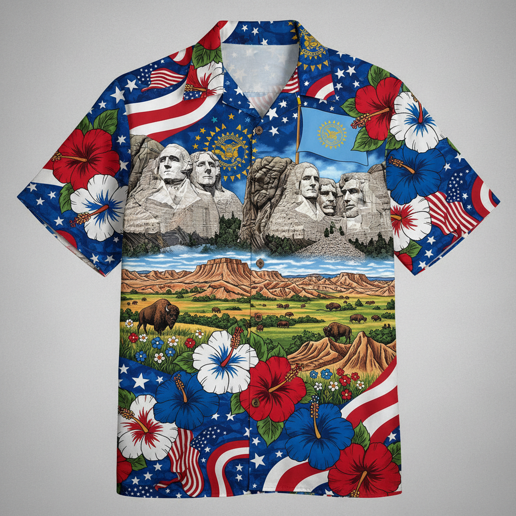South Dakota Hawaiian Shirt