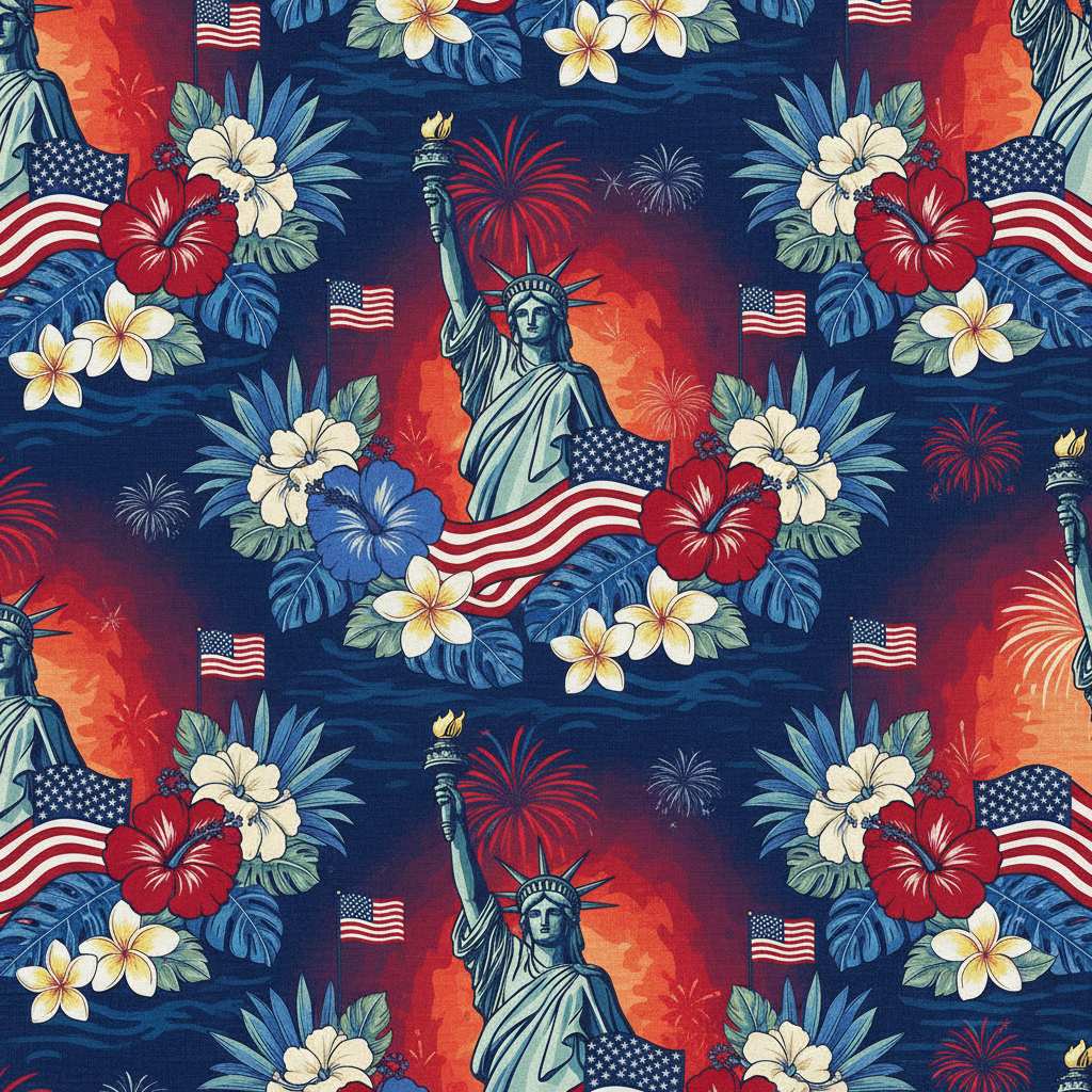 Statue of Liberty Hawaiian Shirt