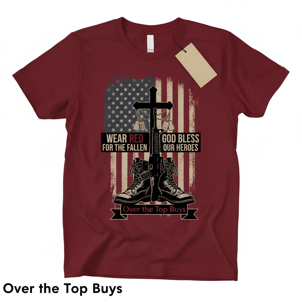 Wear Red Fallen Cross Tee