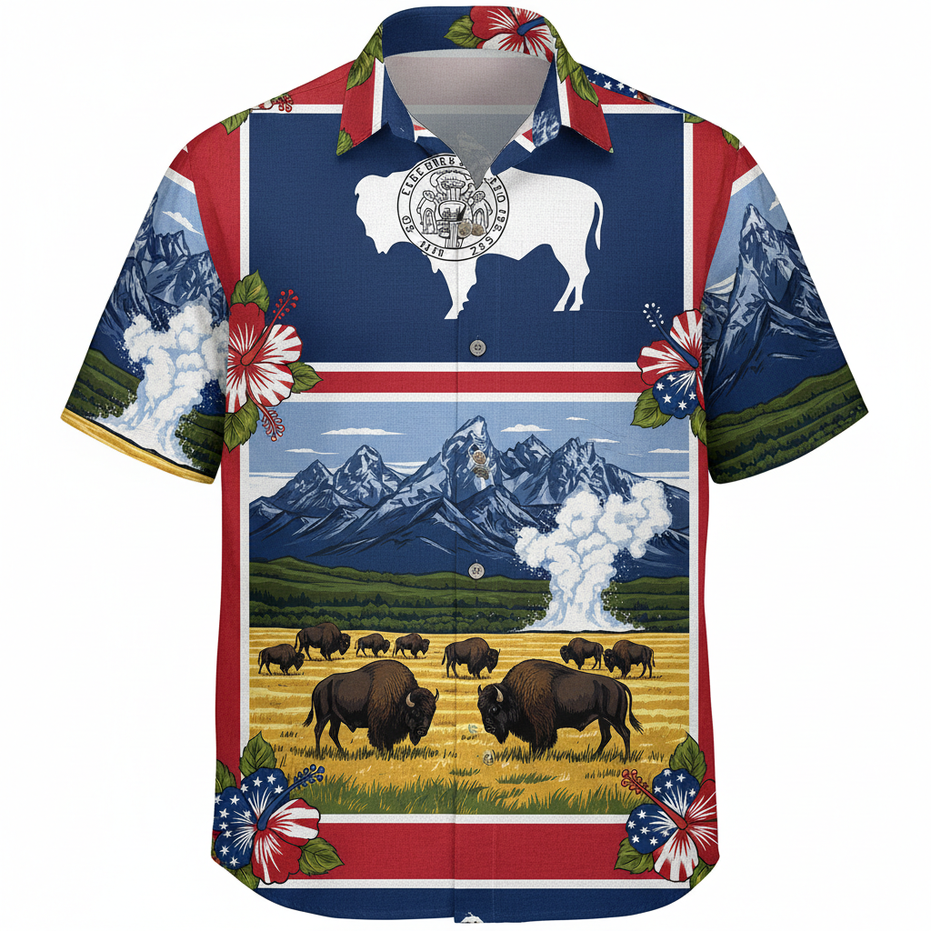Wyoming Hawaiian Shirt